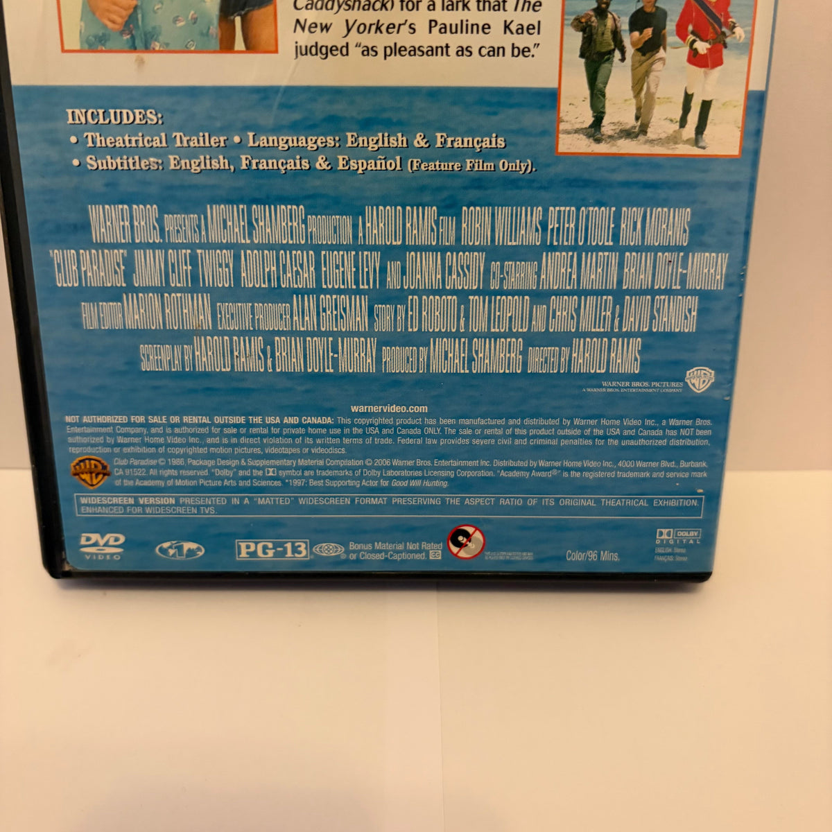 Club Paradise (1986) - DVD Region 1