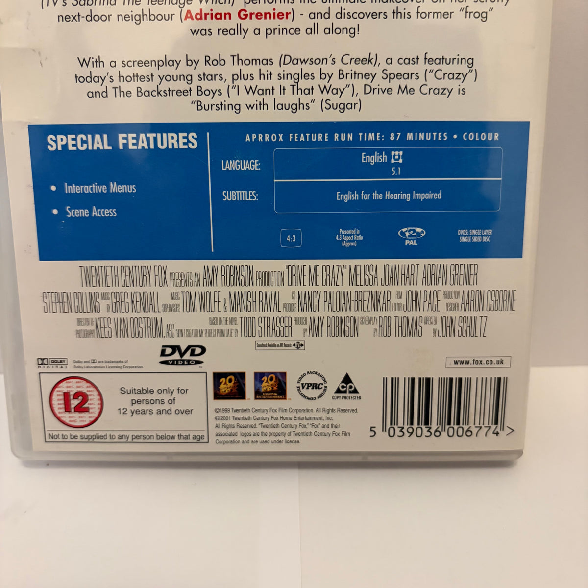 Drive Me Crazy (1999) - DVD
