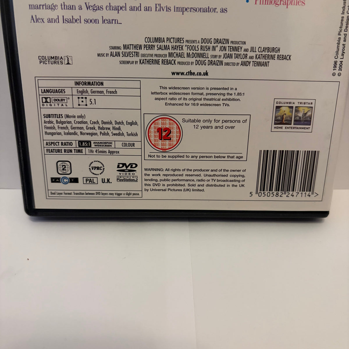 Fools Rush In (1997) - DVD
