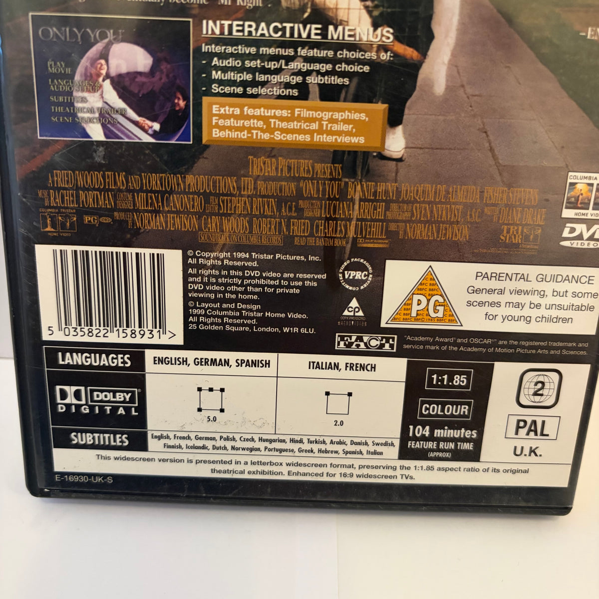 Only You (1994) - DVD